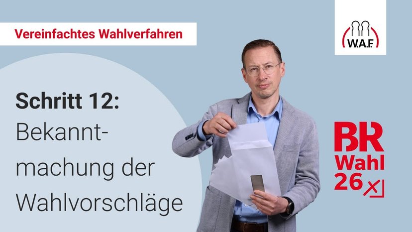 12. Schritt: Bekanntmachung der Wahlvorschläge
