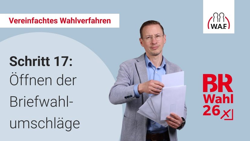 17. Schritt: Öffnen der Briefwahlumschläge