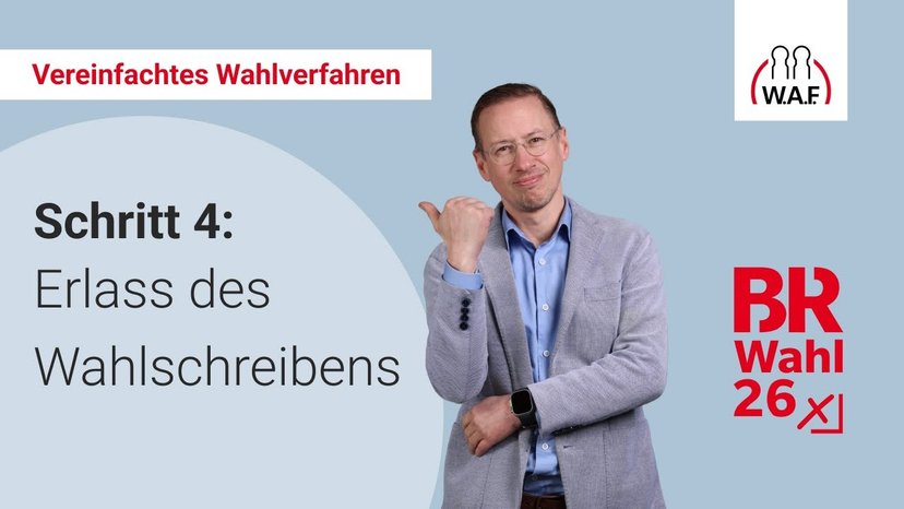4. Schritt: Erlass des Wahlausschreibens