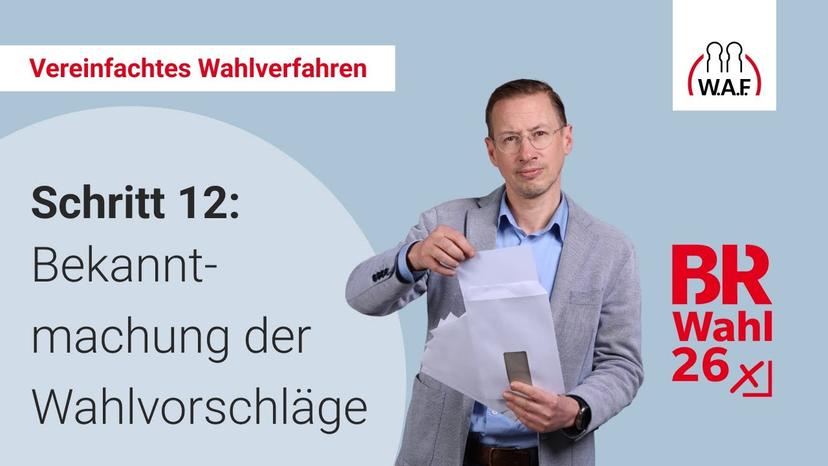 12. Schritt: Bekanntmachung der Wahlvorschläge