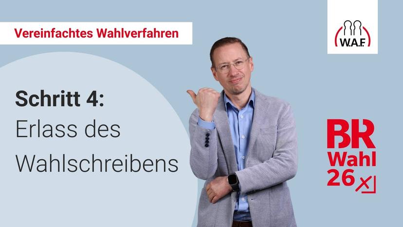 4. Schritt: Erlass des Wahlausschreibens
